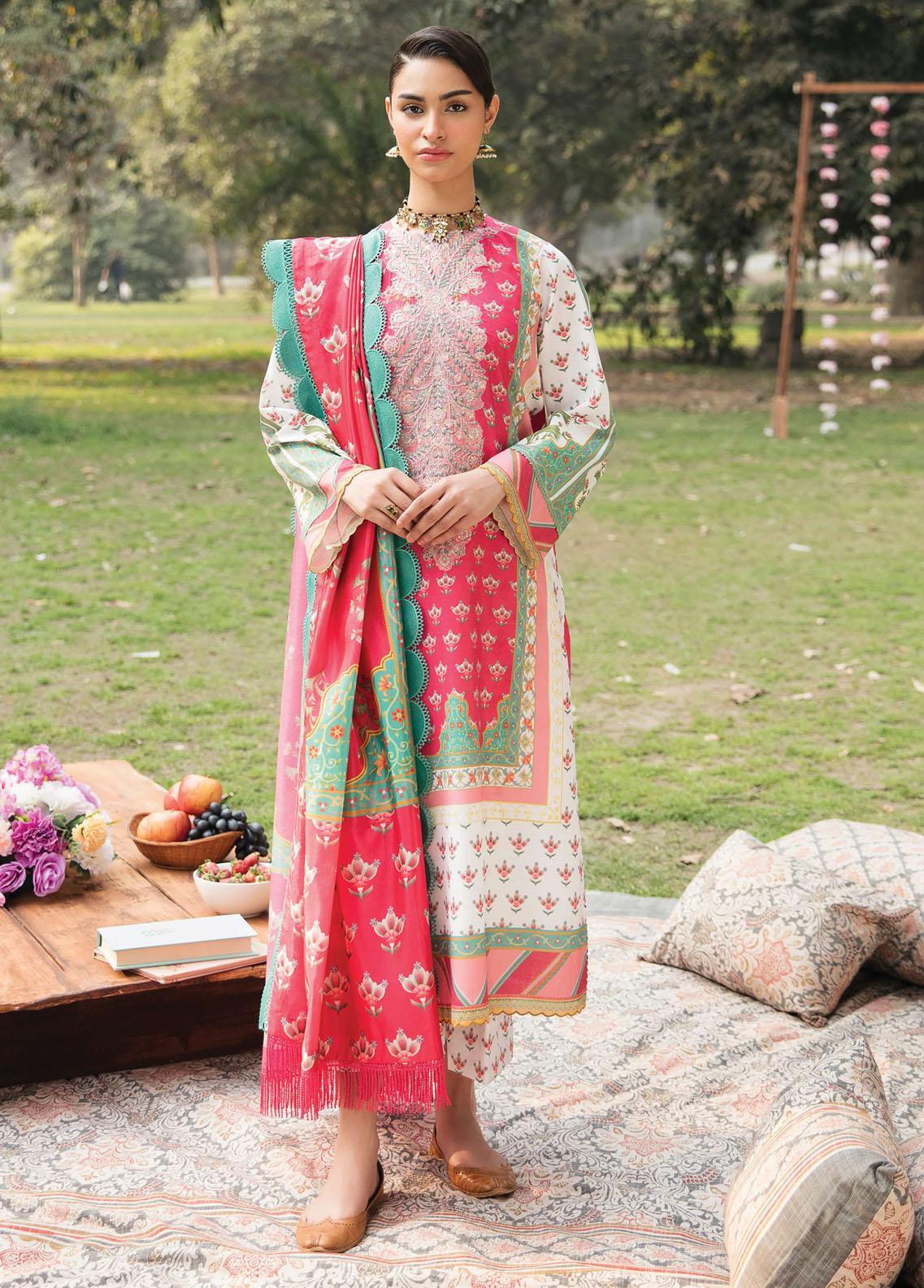 Bahaar By Ayzel Embroidered Lawn Suits Unstitched 3 Piece AAF23B AZL-23 ...