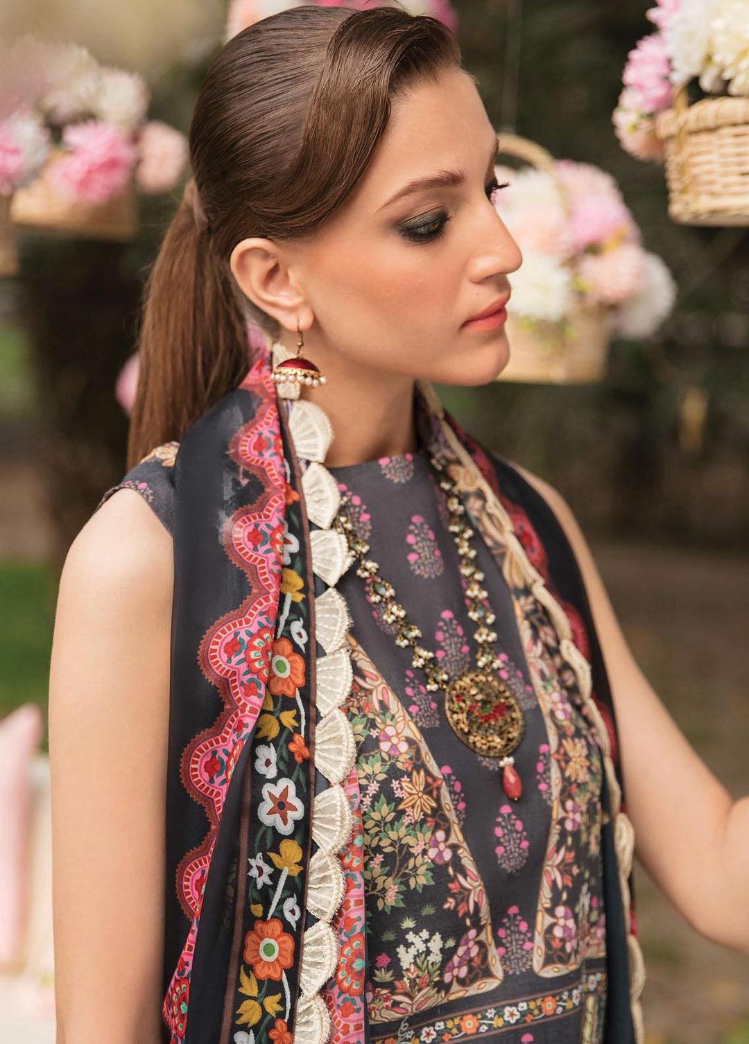 Bahaar By Ayzel Embroidered Lawn Suits Unstitched 3 Piece AAF23B AZL-23-V1-10 Sumbul - Summer Collection