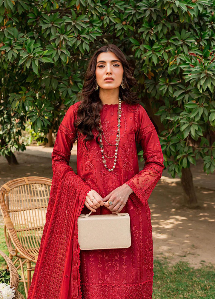 Bahaar By Farasha Embroidered Lawn Suits Unstitched 3 Piece FSH23B 02 Gulabi - Festive Collection