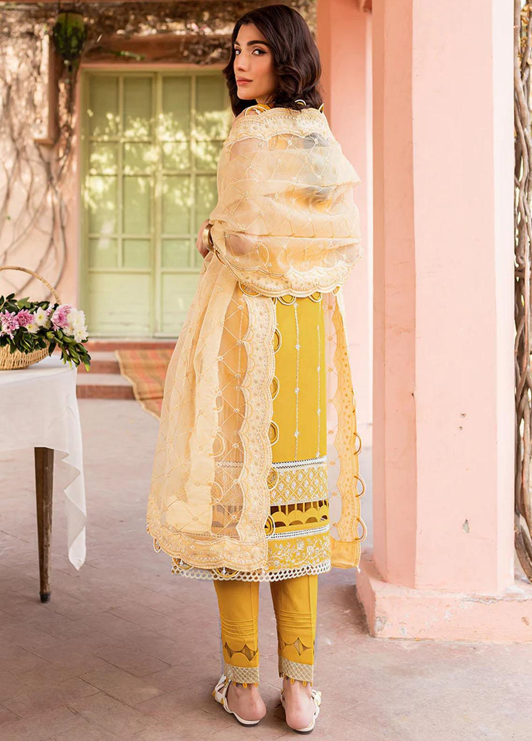 Bahaar By Farasha Embroidered Lawn Suits Unstitched 3 Piece FSH23B 04 Chambeli - Festive Collection