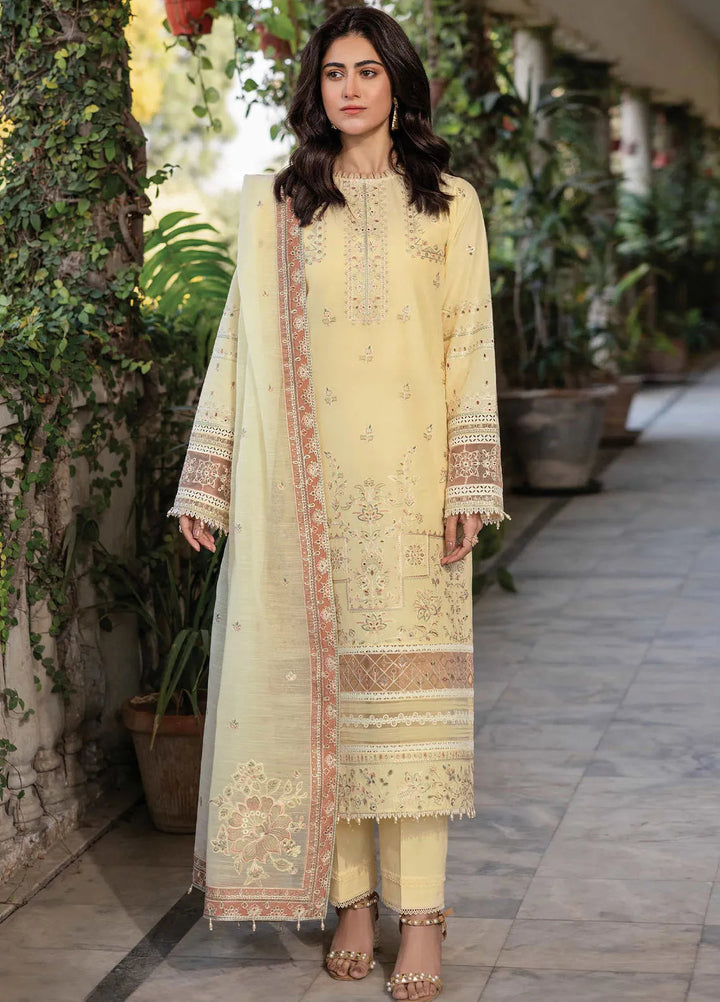 Bahar by Farasha Embroidered Lawn Suits Unstitched 3 Piece FSH25B2 D-04 Vintage Bloom - Summer Collection