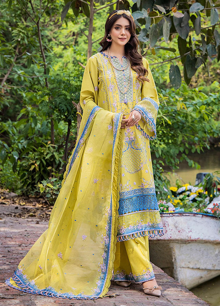 Baharain By Surmai Embroidered Lawn Suits Unstitched 3 Piece SUR23B D-03 Lily - Festive Collection