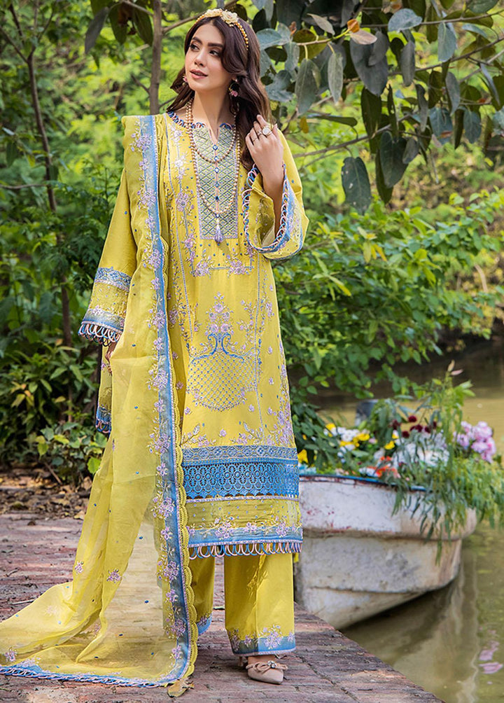 Baharain By Surmai Embroidered Lawn Suits Unstitched 3 Piece SUR23B D-03 Lily - Festive Collection