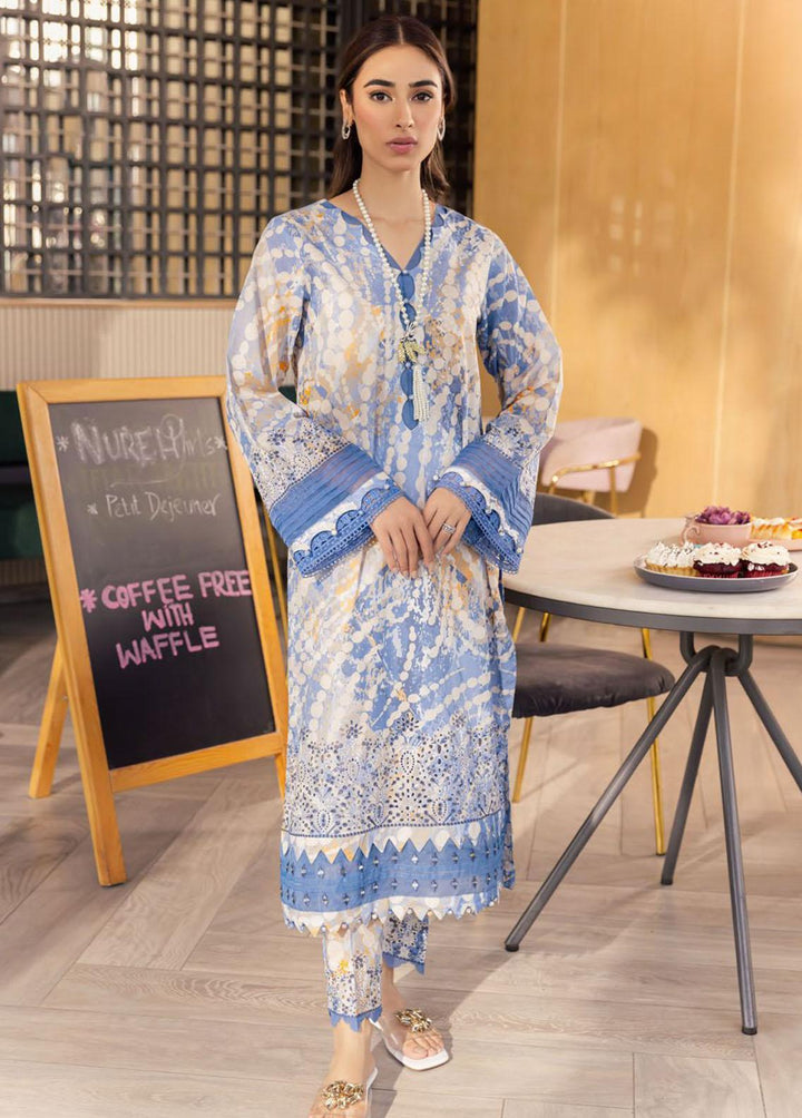 Ballerina By Nureh Embroidered Lawn Suits Unstitched 2 Piece NU23-B2 NU2-100 - Summer Collection