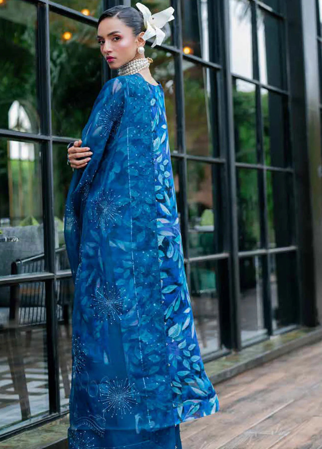 Ballerina By Nureh Embroidered Chiffon Suit Unstitched 3 Piece NU24BW NU2-153 - Winter Collection