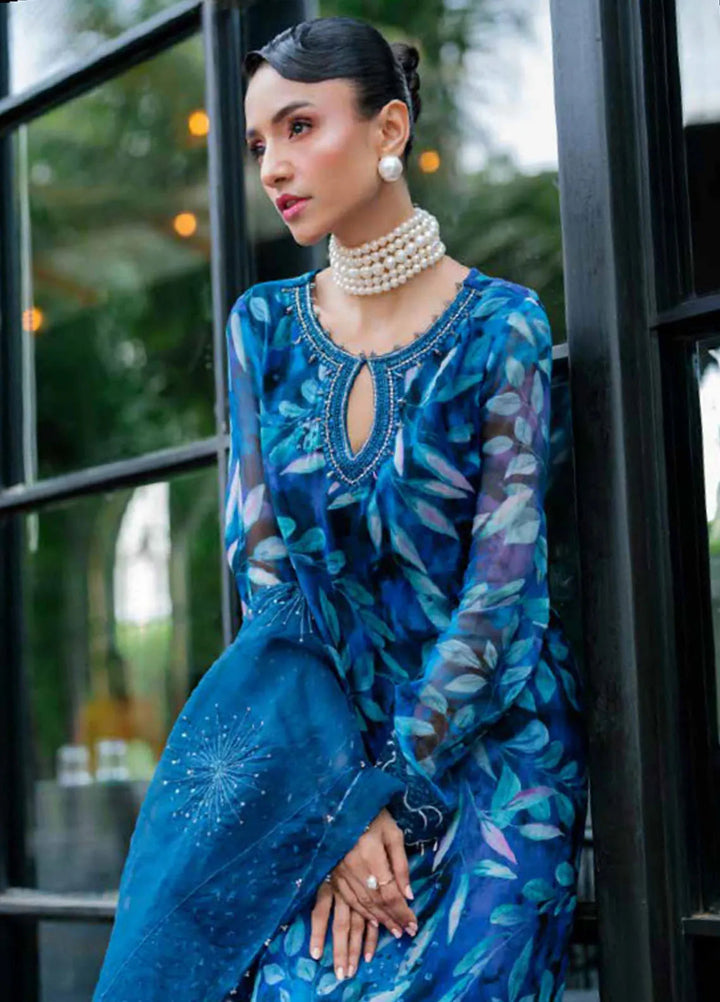 Ballerina By Nureh Embroidered Chiffon Suit Unstitched 3 Piece NU24BW NU2-153 - Winter Collection