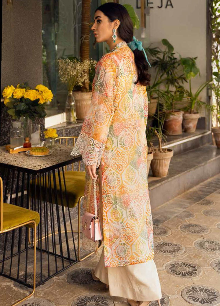 Ballerina By Nureh Embroidered Organza Suits Unstitched 2 Piece NU22B NU2- 24 TUSCAN SUN - Luxury Collection