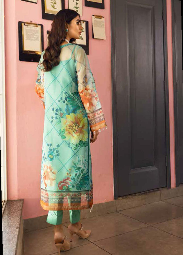 Ballerina By Nureh Embroidered Organza Suits Unstitched 2 Piece NU22B NU2- 25 PETAL DEW - Luxury Collection