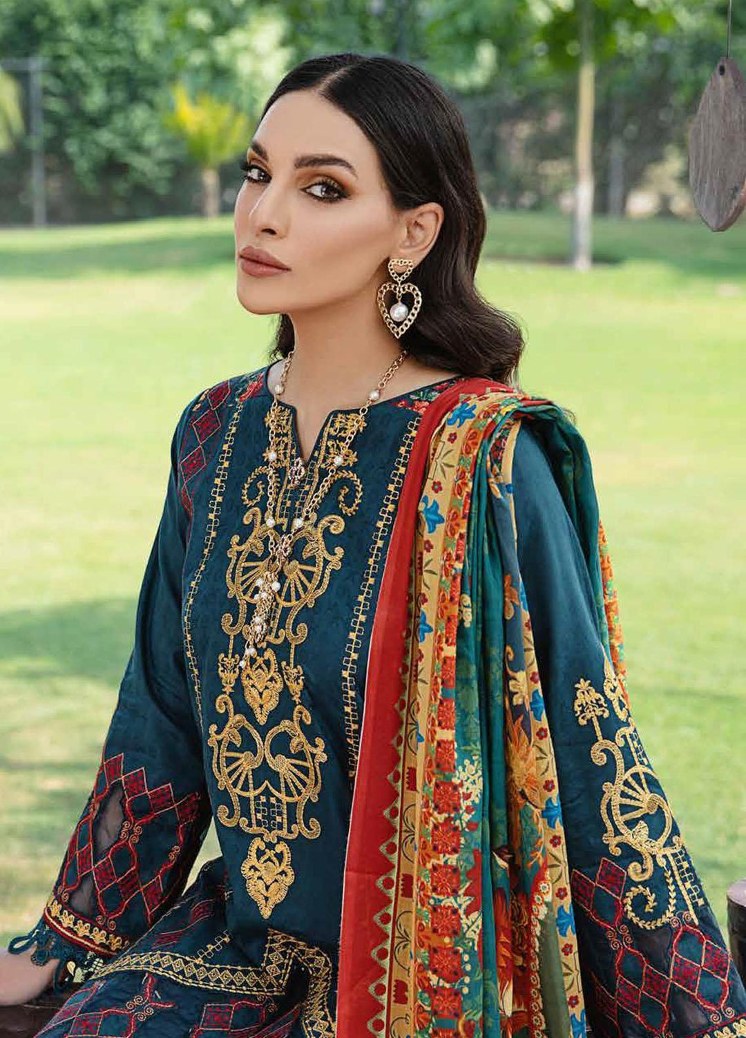 Banafsheh Embroidered Lawn Suits Unstitched 3 Piece BFPEL22 BNP/11 - Summer Collection