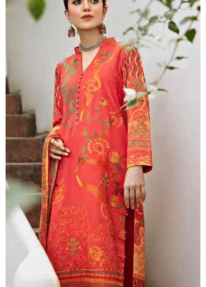 Banafsheh Embroidered Silk Karandi Suits Unstitched 3 Piece BF21PK BNK-04 - Winter Collection