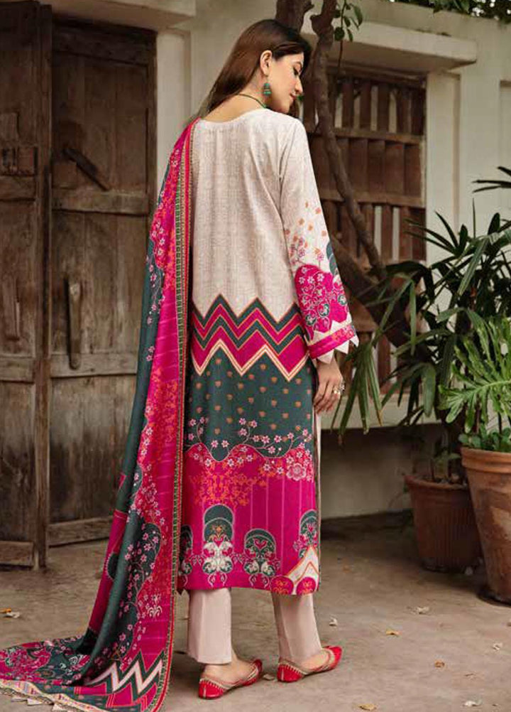 Banafsheh Embroidered Silk Karandi Suits Unstitched 3 Piece BF21PK BNK-07 - Winter Collection