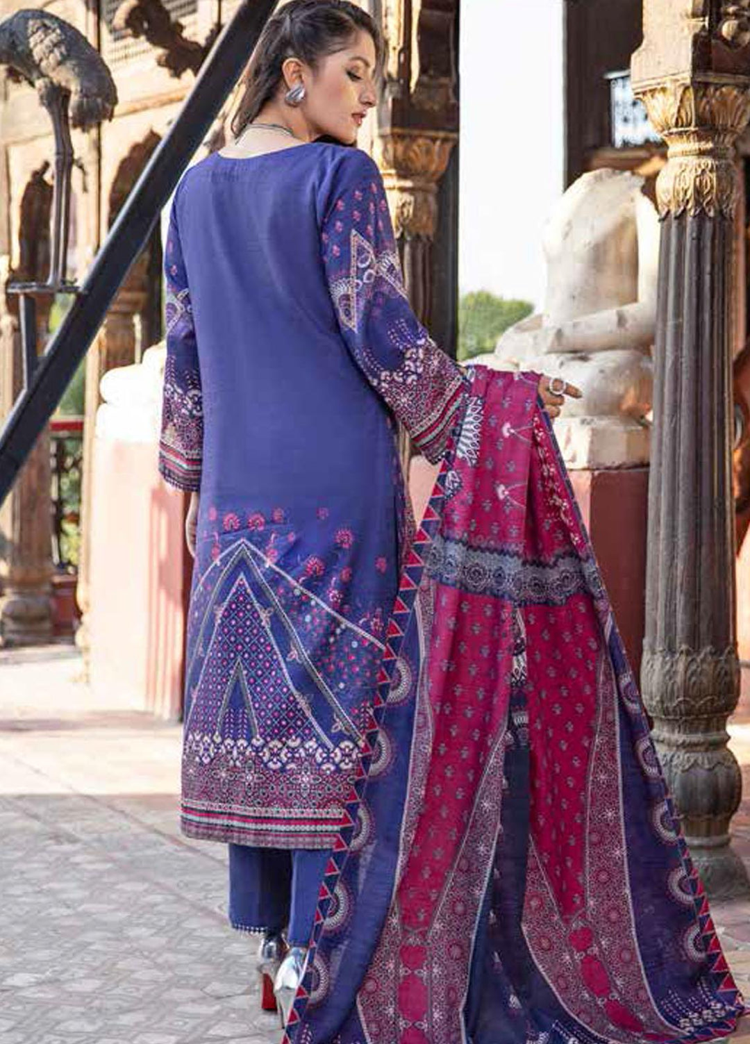 Banafsheh Digital Printed Khaddar Suits Unstitched 3 Piece BF21RK D-015 - Winter Collection