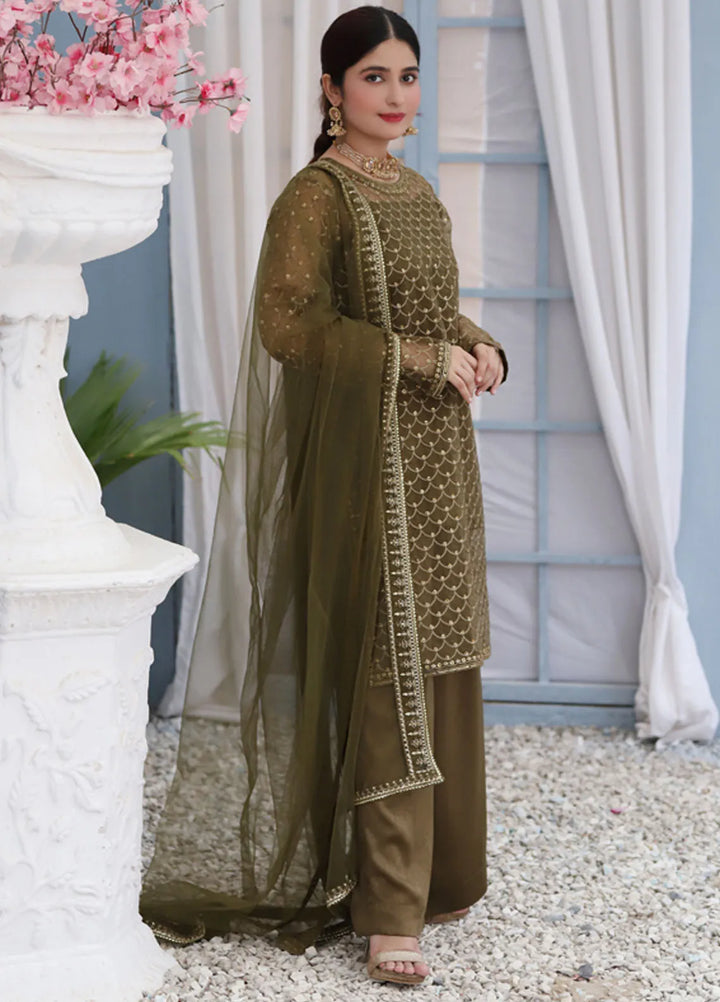 Banas Attire Pret Embroidered Organza 3 Piece Suit 189-OL