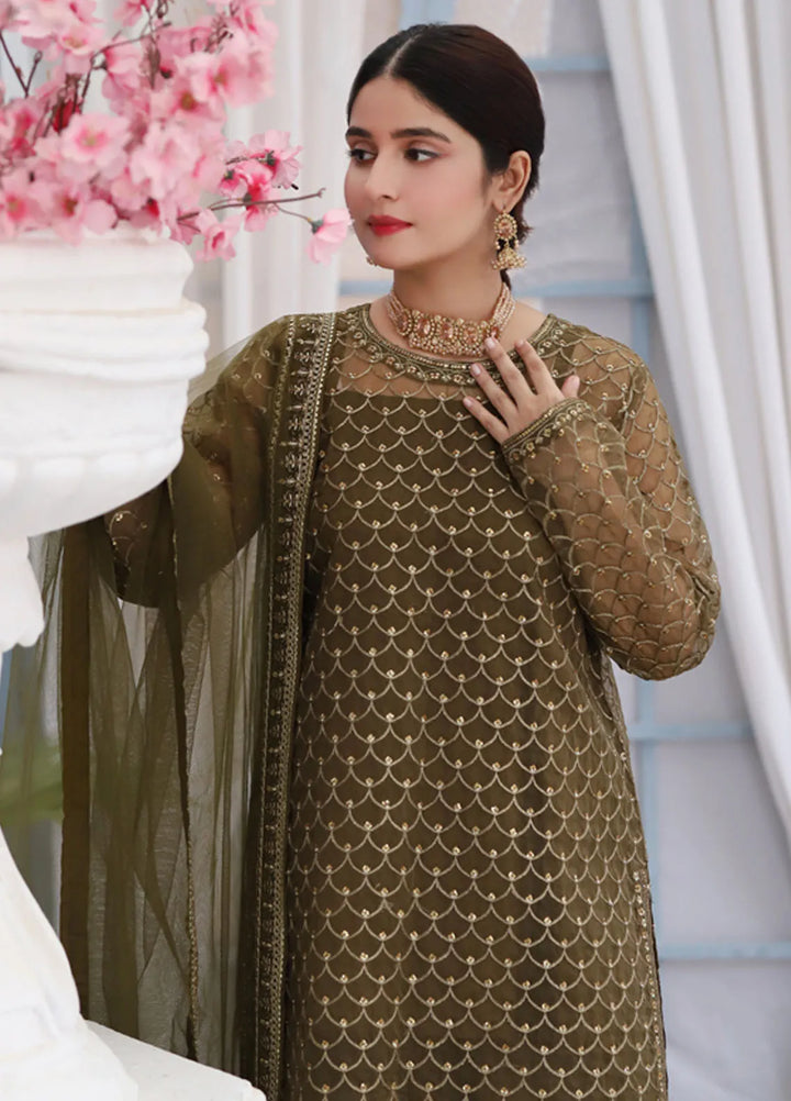 Banas Attire Pret Embroidered Organza 3 Piece Suit 189-OL