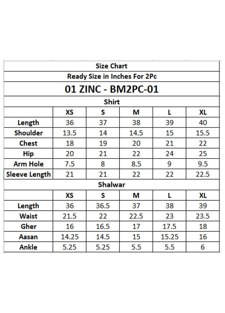 Bareen Casual Pret  Matte Silk 2 Piece Suit BM2PC-01
