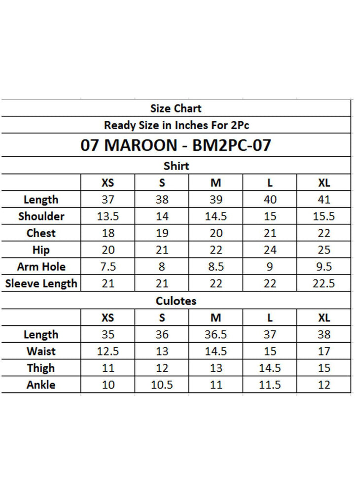 Bareen Casual Pret  Matte Silk 2 Piece Suit BM2PC-07
