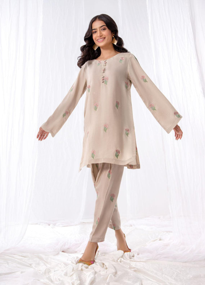 Bareen Pret Embroidered Matte Silk 2 Piece Suit BR22FE BME2PC-01