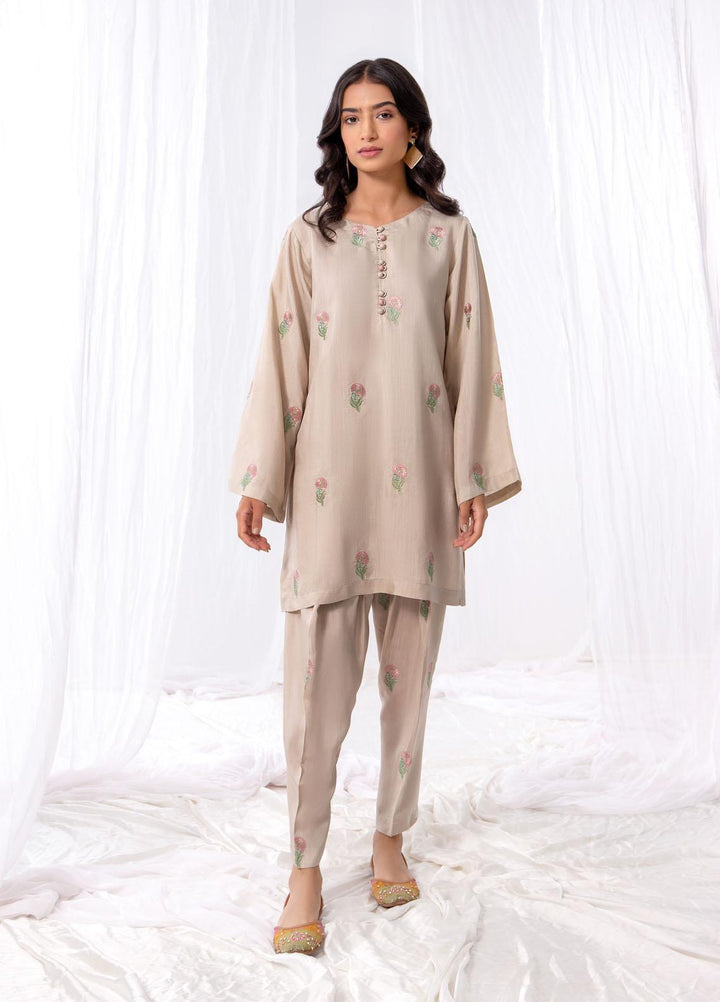 Bareen Pret Embroidered Matte Silk 2 Piece Suit BR22FE BME2PC-01