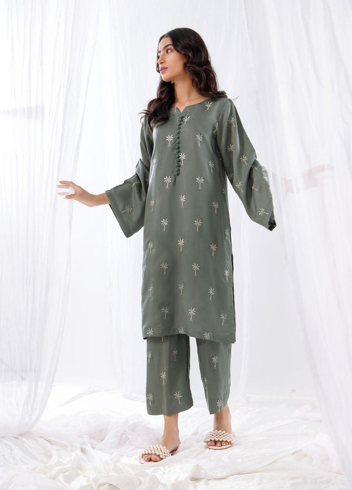 Bareen Pret Embroidered Matte Silk 2 Piece Suit BR22FE BME2PC-02