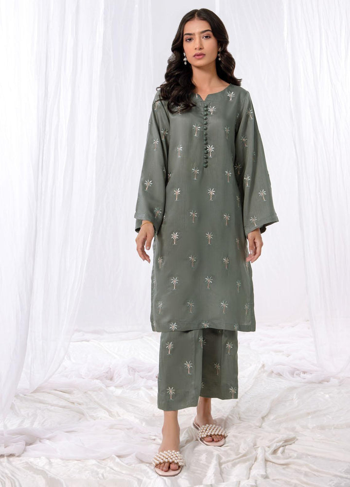 Bareen Pret Embroidered Matte Silk 2 Piece Suit BR22FE BME2PC-02