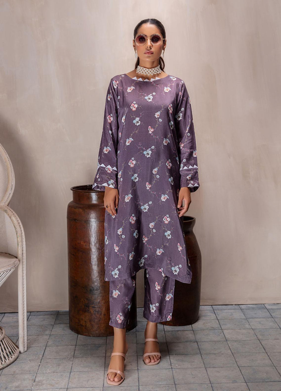 Bareen Casual Pret  Matte Silk 2 Piece Suit BM2PC-08