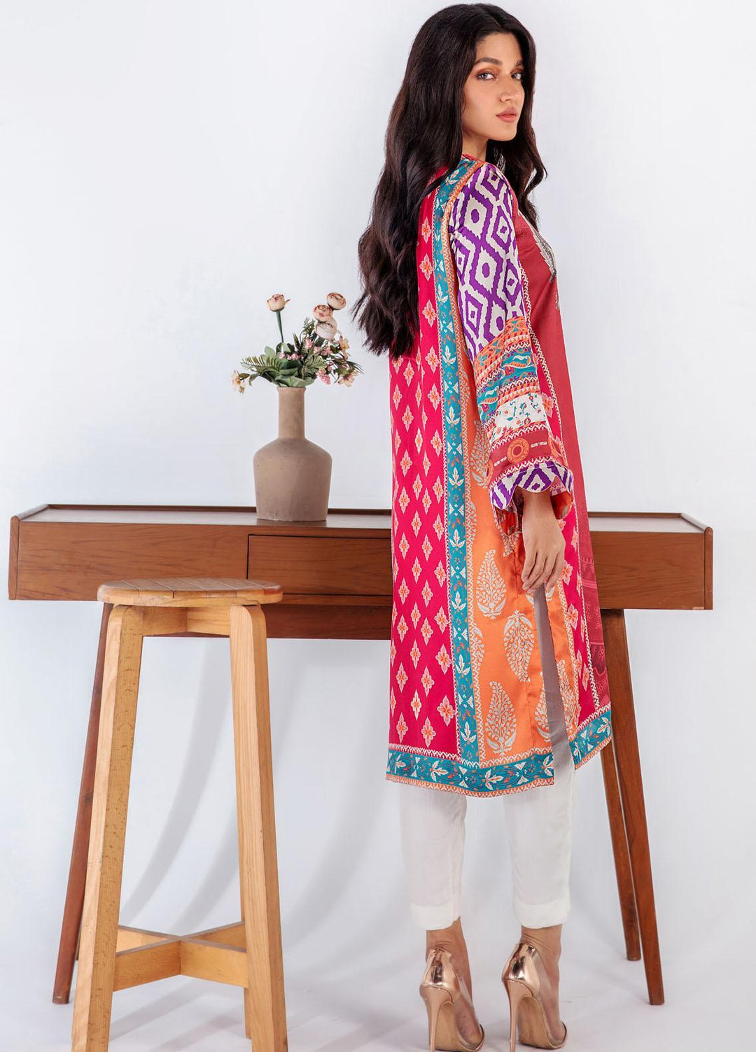 Bareen Casual Pret Printed Silk Shirt BR22SE BSH-22