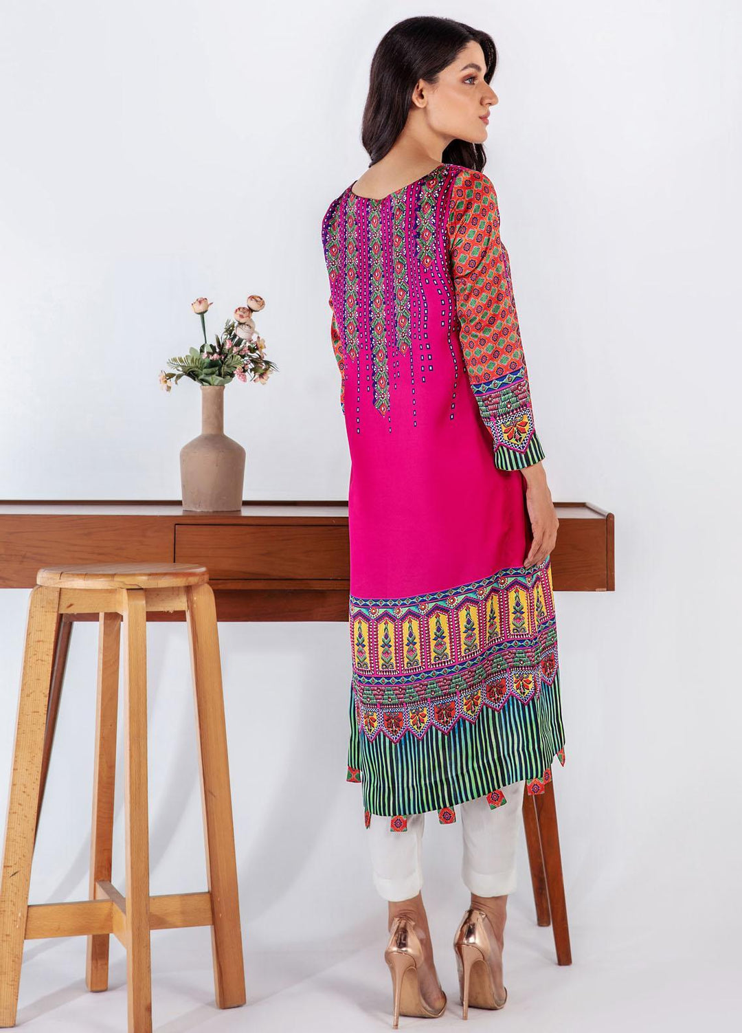 Bareen Casual Pret Printed Silk Shirt BR22SE BSH-23