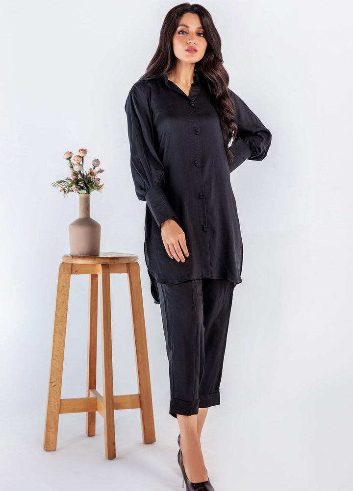 Bareen Casual Pret  Matte Silk 2 Piece Suit BR22SS NOIR