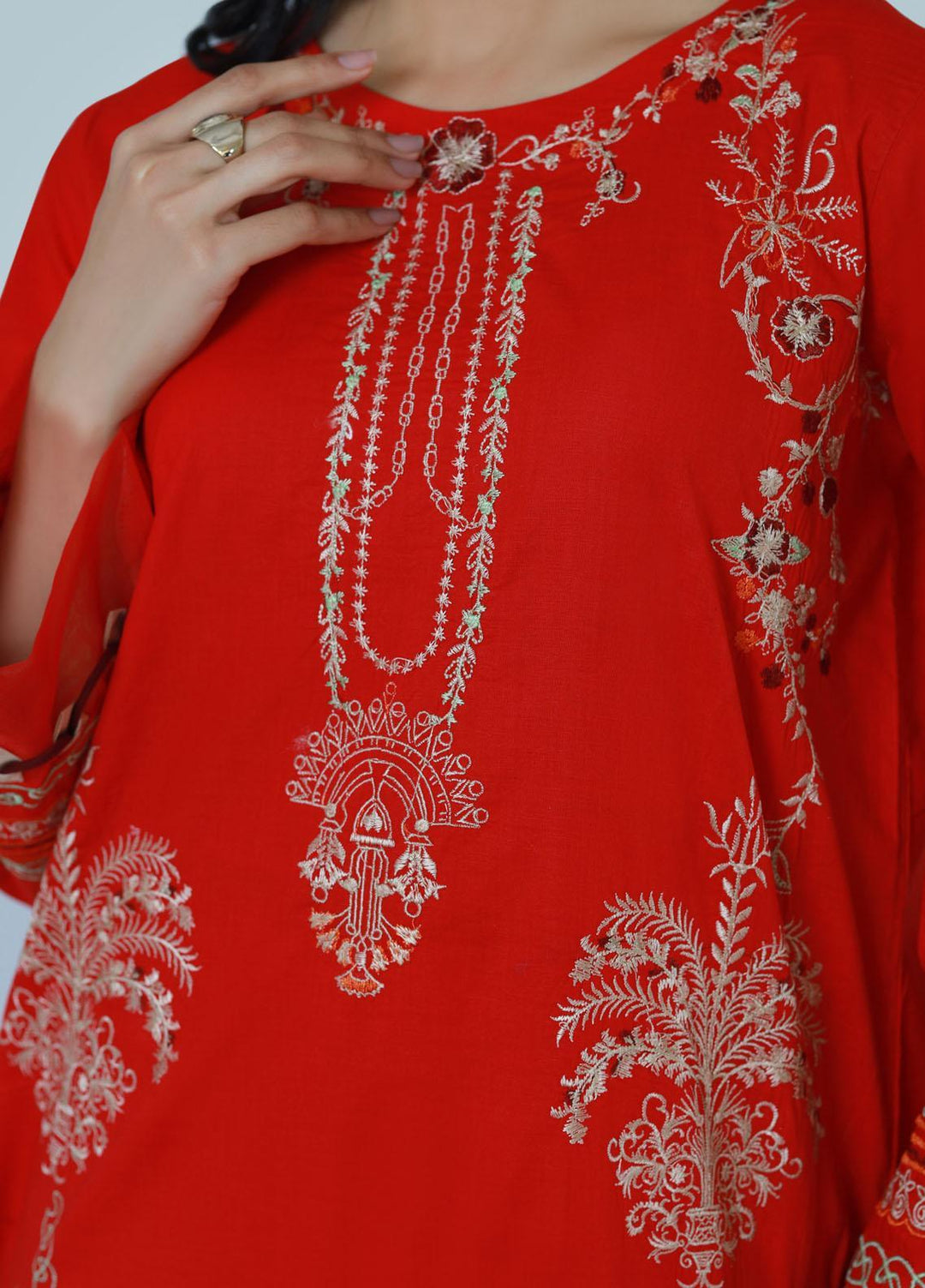 Bareeq Pret  Lawn 2 Piece Suit Raving Red