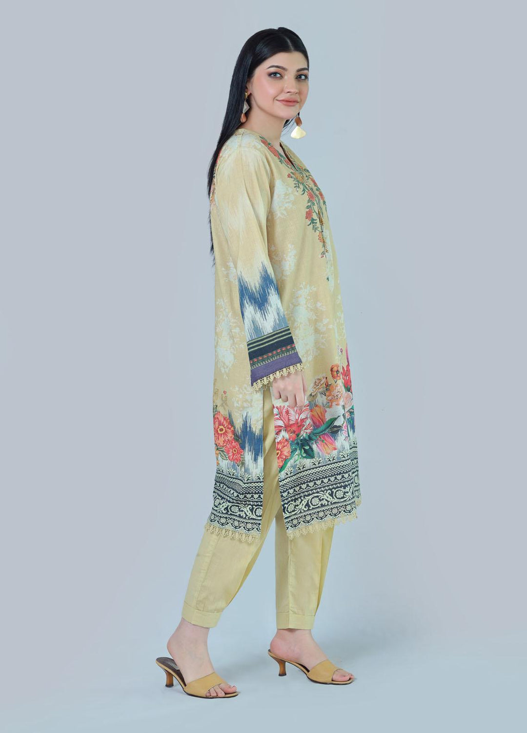 Bareeq Pret  Lawn 3 Piece Suit Blaze Lime