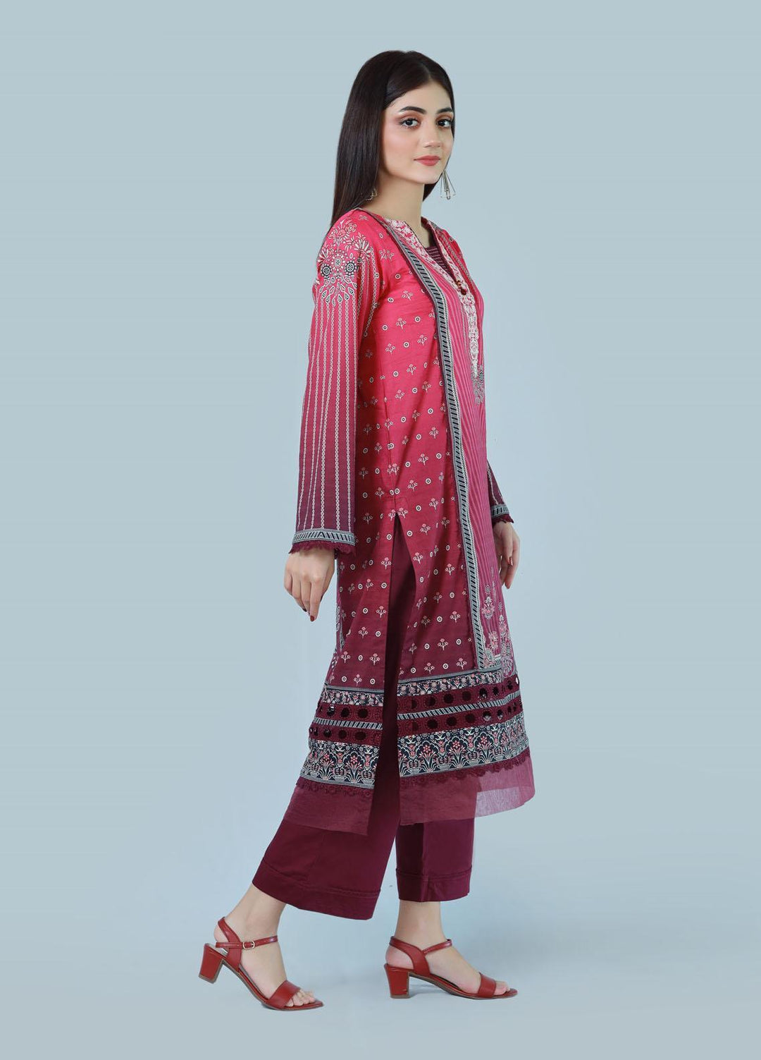Bareeq Pret  Lawn 3 Piece Suit Floraid blossom
