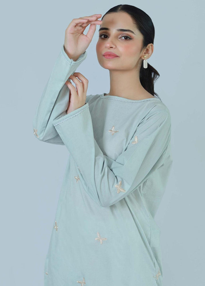 Bareeq Pret  Cambric Shirt Blue Charm