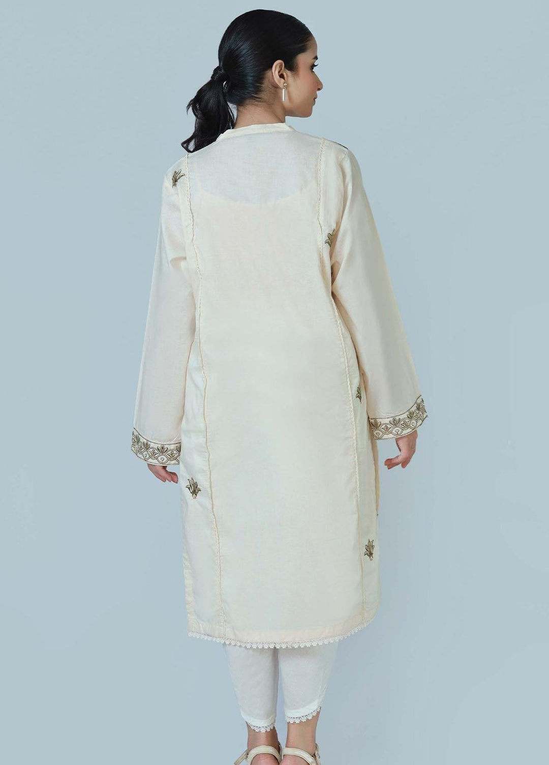 Bareeq Pret  Cambric Shirt Ashen Charm
