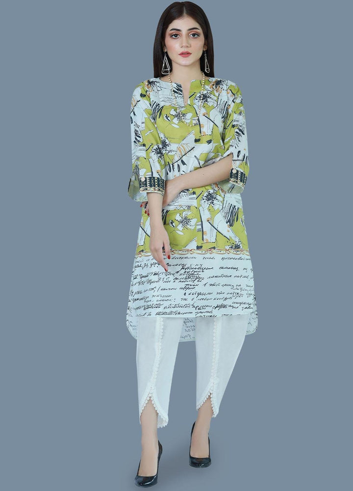 Bareeq Pret  Lawn Shirt Speckle Lime