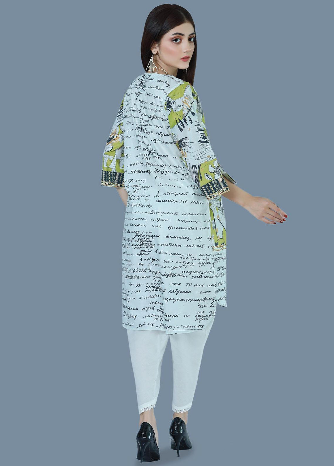 Bareeq Pret  Lawn Shirt Speckle Lime