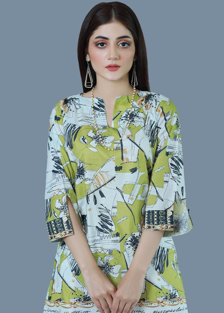 Bareeq Pret  Lawn Shirt Speckle Lime