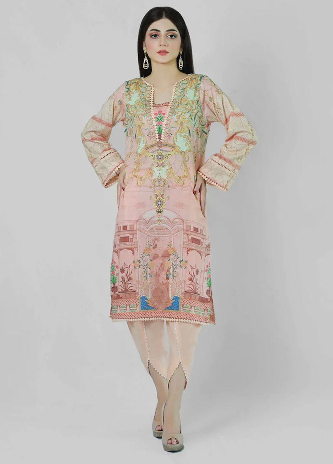 Bareeq Printed Lawn Suits Unstitched 3 Piece BRQ23U Imperial Rosea - Summer Collection