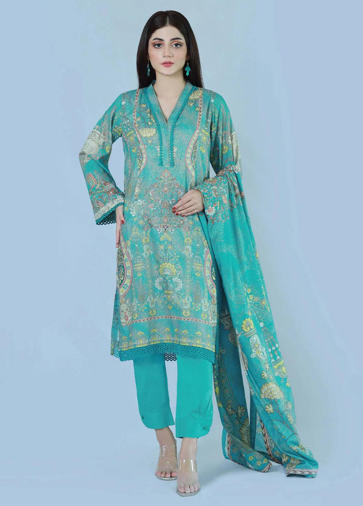 Bareeq Printed Lawn Suits Unstitched 3 Piece BRQ23U Trible charm - Summer Collection