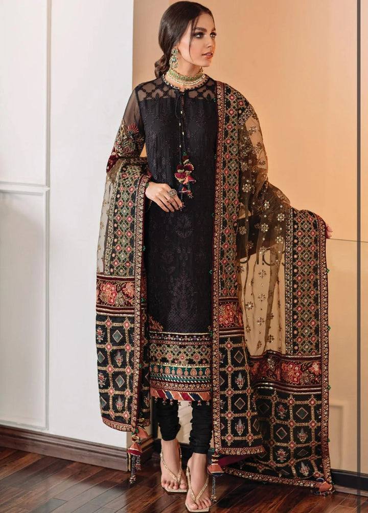 Chantelle by Baroque Unstitched Embroidered Chiffon 3 Piece Suit BQ26UFC EC-04 - Festive Collection