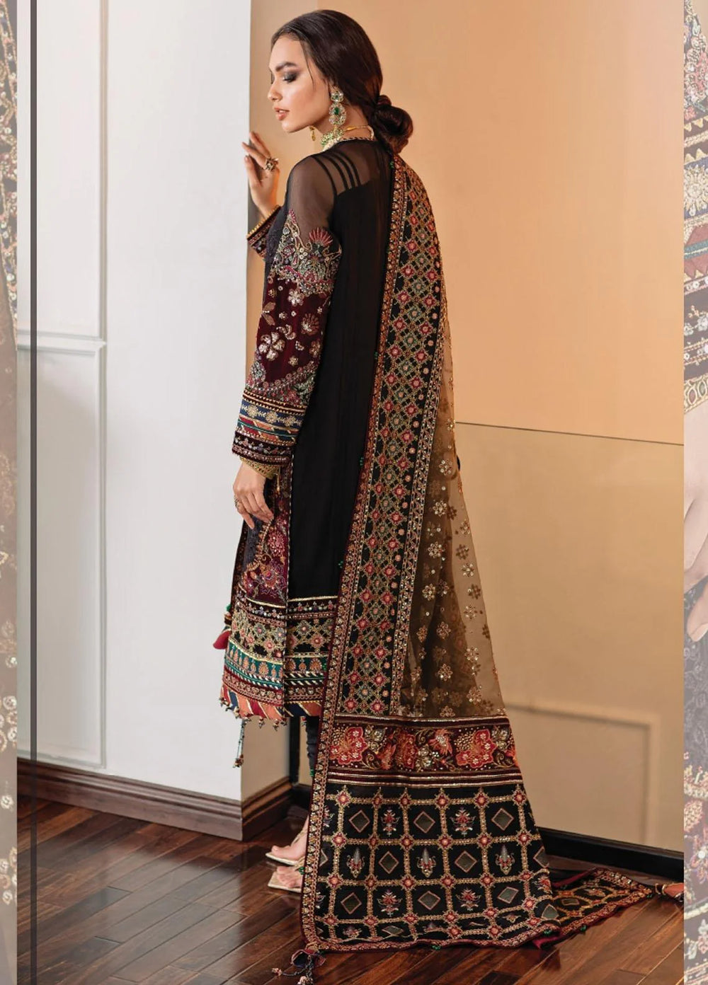 Chantelle by Baroque Unstitched Embroidered Chiffon 3 Piece Suit BQ26UFC EC-04 - Festive Collection