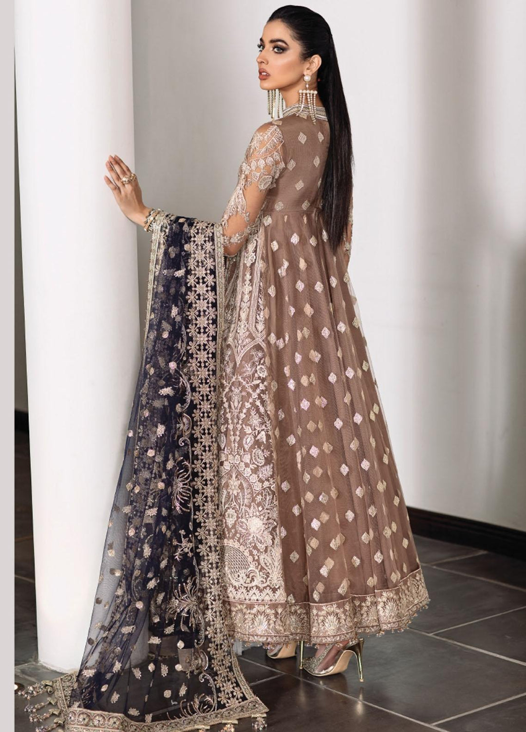 Chantelle by Baroque Unstitched Embroidered Net 3 Piece Suit BQ26UFC EC-07 - Festive Collection