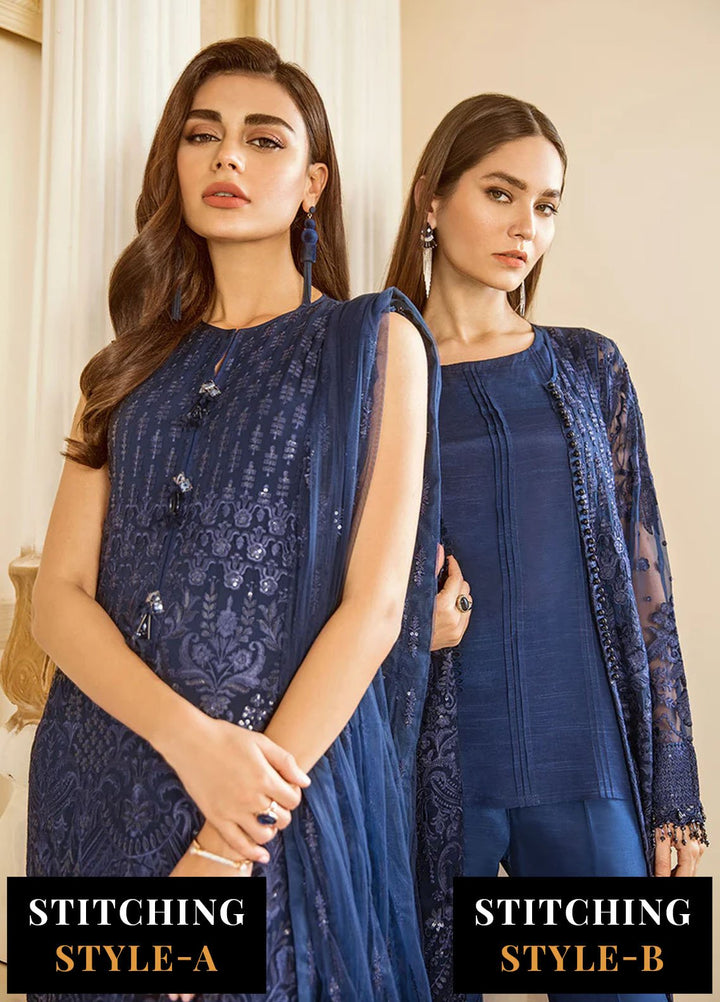 Baroque Embroidered Chiffon Suits Unstitched 3 Piece BQ25UF Delph - Formals Collection