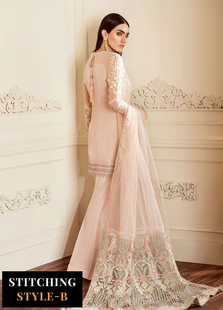 Chantelle by Baroque Unstitched Embroidered Chiffon 3 Piece Suit BQ26UCF 09-Dove - Festive Collection