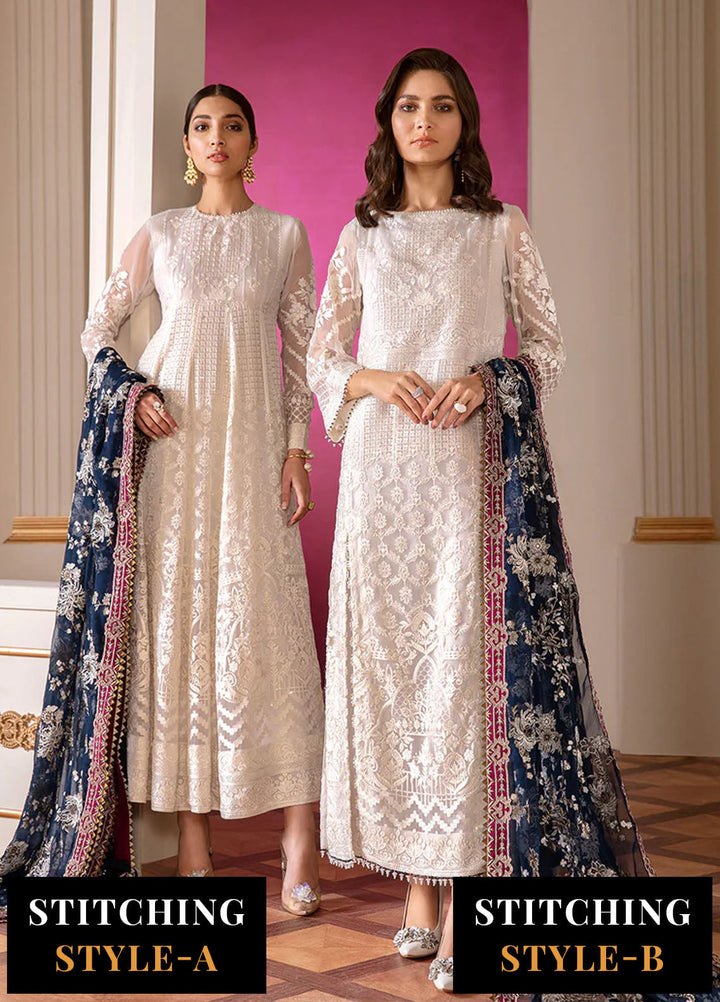 Chantelle by Baroque Unstitched Embroidered Chiffon 3 Piece Suit BQ26UCF 02-Glaze - Festive Collection