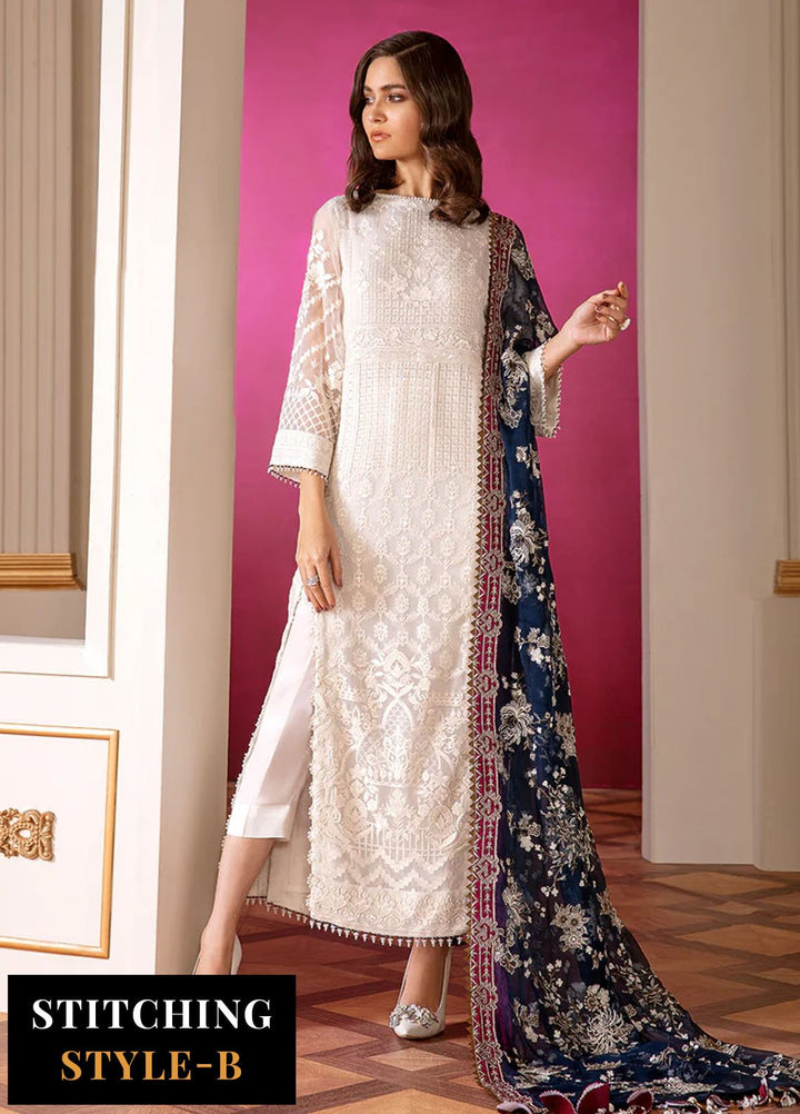 Chantelle by Baroque Unstitched Embroidered Chiffon 3 Piece Suit BQ26UCF 02-Glaze - Festive Collection