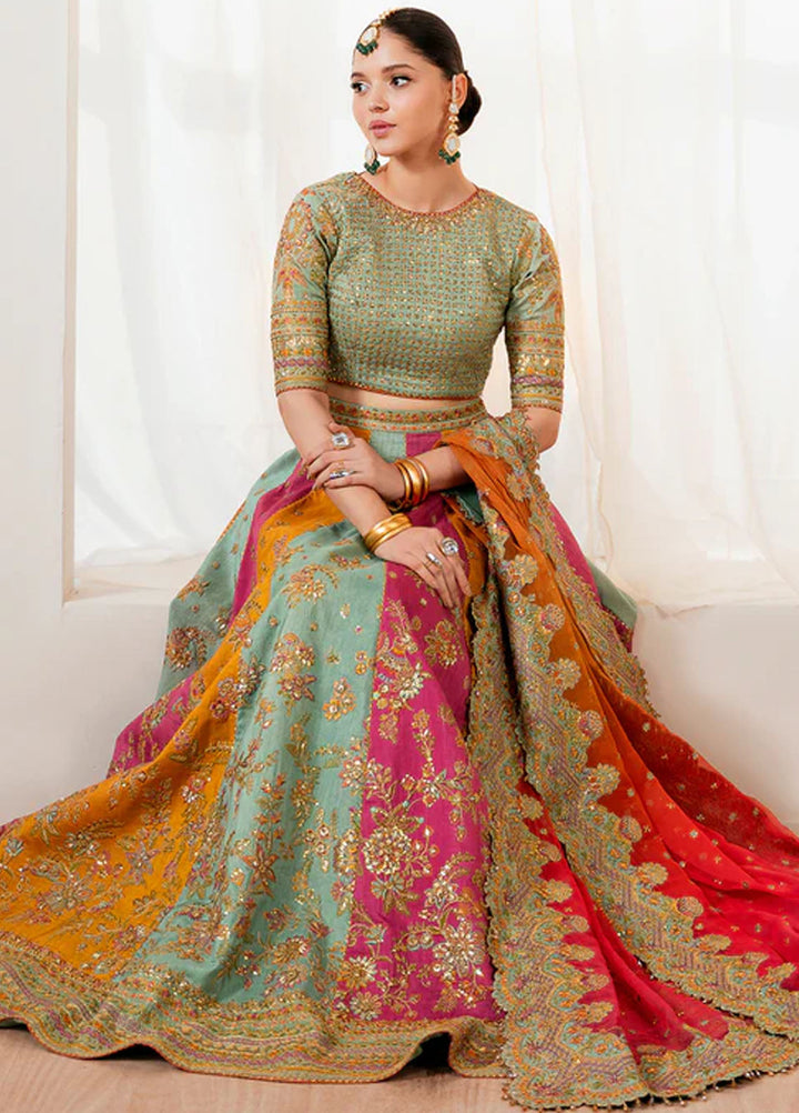 Baroque Embroidered Unstitched Organza 3 Piece Suits BQ25UF UF-4036 - Festive Collection