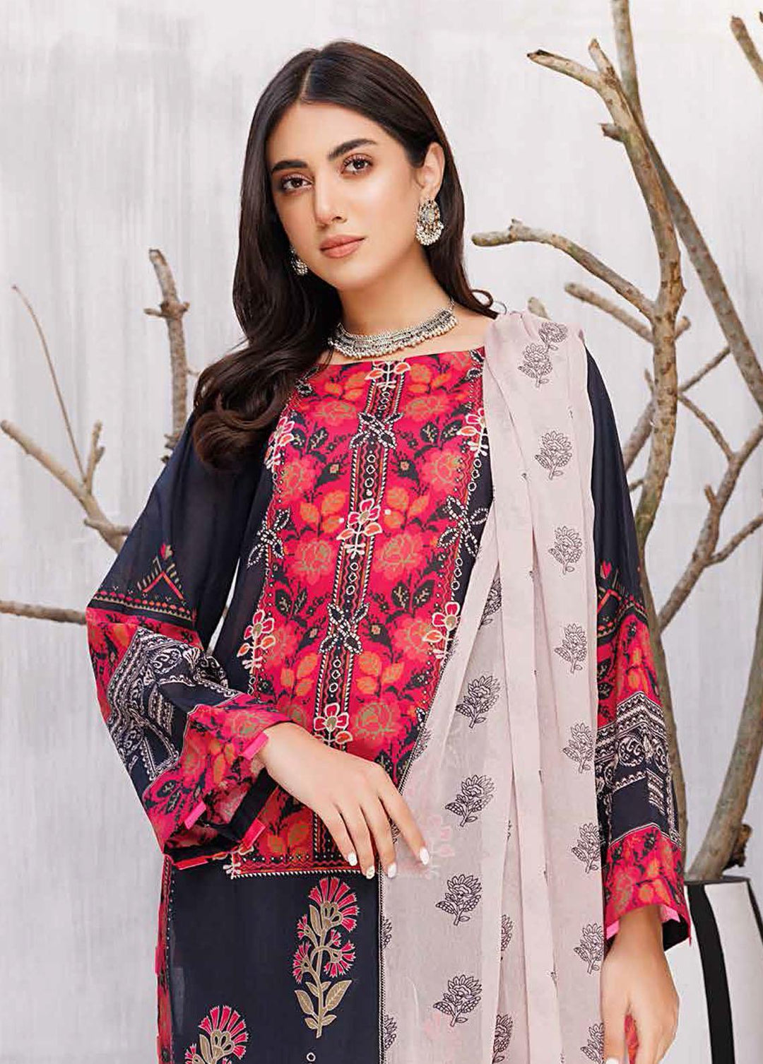 Basant By Charizma Embroidered Lawn Suits Unstitched 3 Piece CRZ23B CBL-13 - Summer Collection