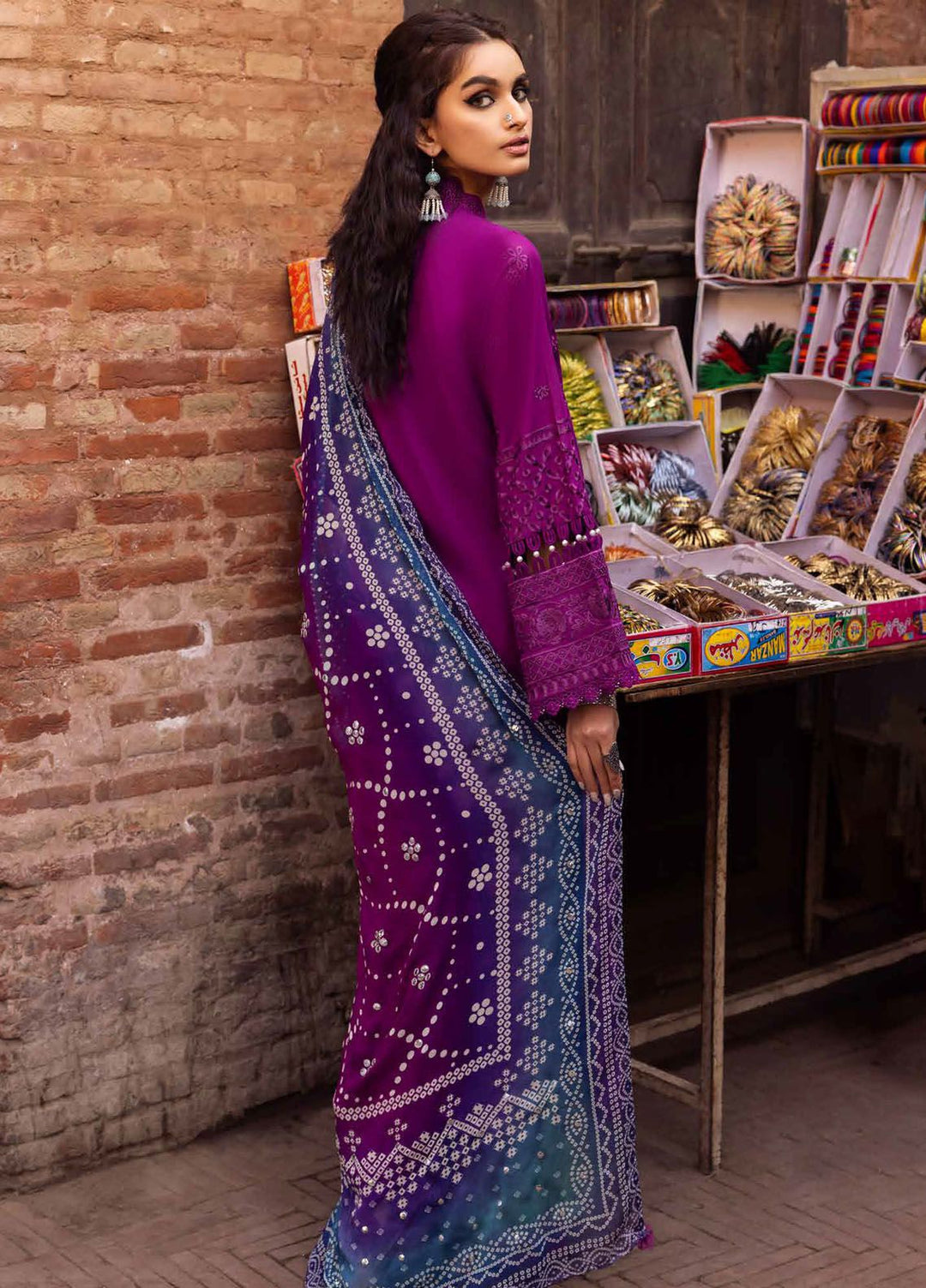 Bazaar by Nureh Chikankari Lawn Suits Unstitched 3 Piece NU24BZ NS-125 - Summer Collection