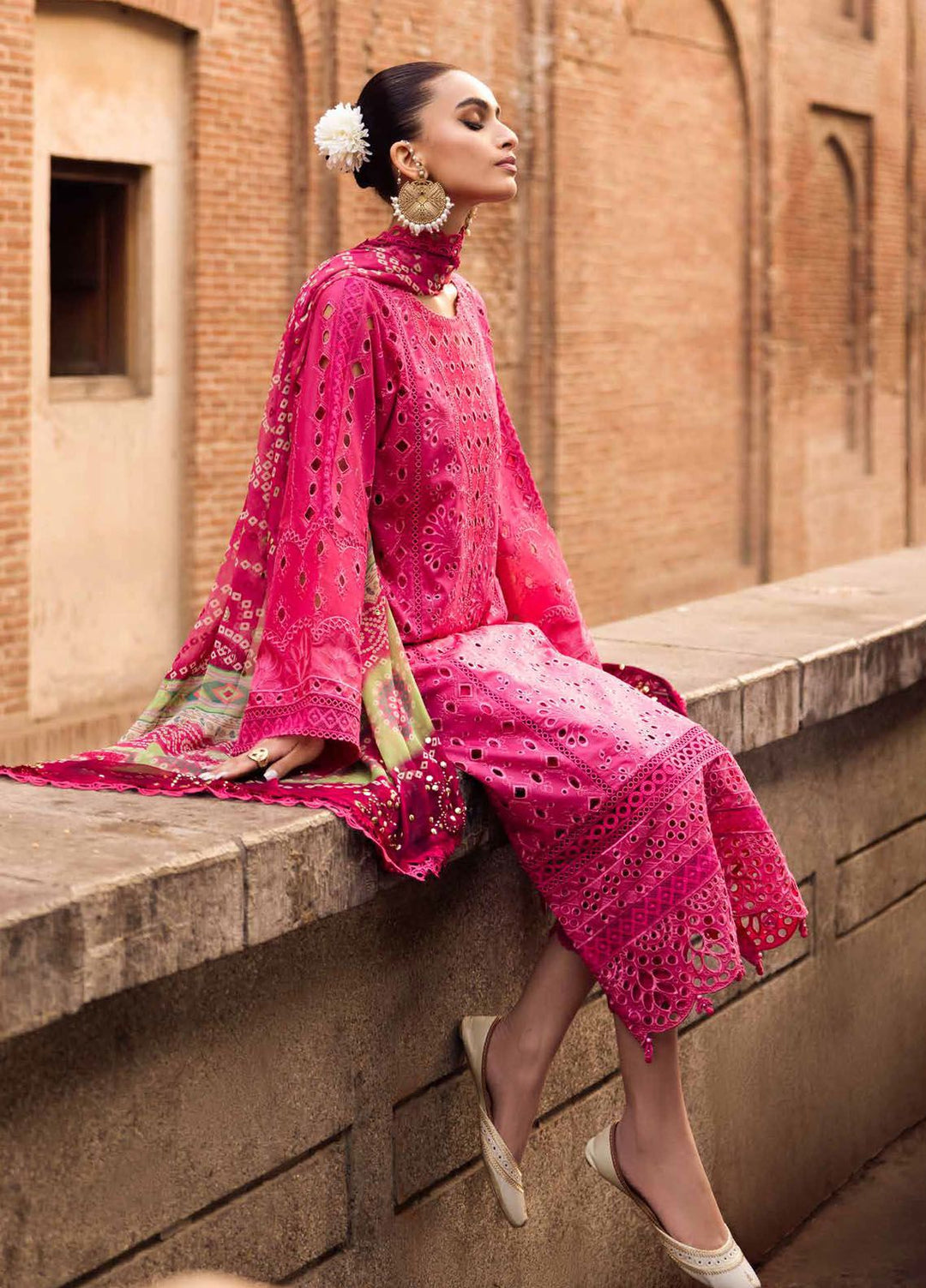 Bazaar by Nureh Chikankari Lawn Suits Unstitched 3 Piece NU24BZ NS-128 - Summer Collection