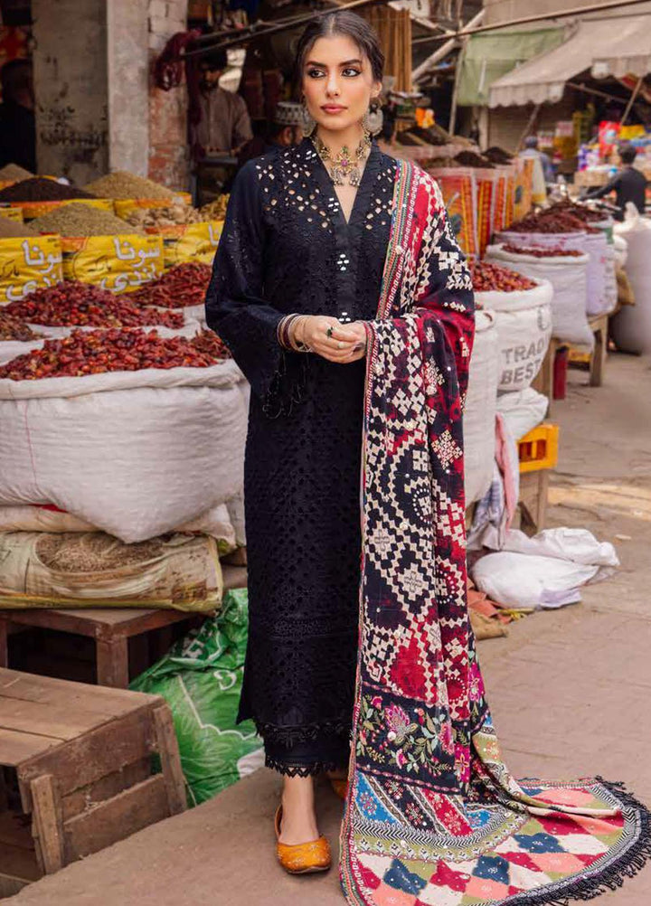 Bazaar By Nureh Embroidered Chikankari Khaddar Suits Unstitched 4 Piece NU23BCK NE-52 - Winter Collection